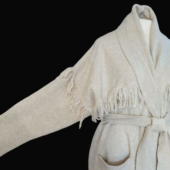 NWT Ophelia Roe Neutral Boho Western Cardigan Wrap Duster Sweater 2X - Picture 5 of 10